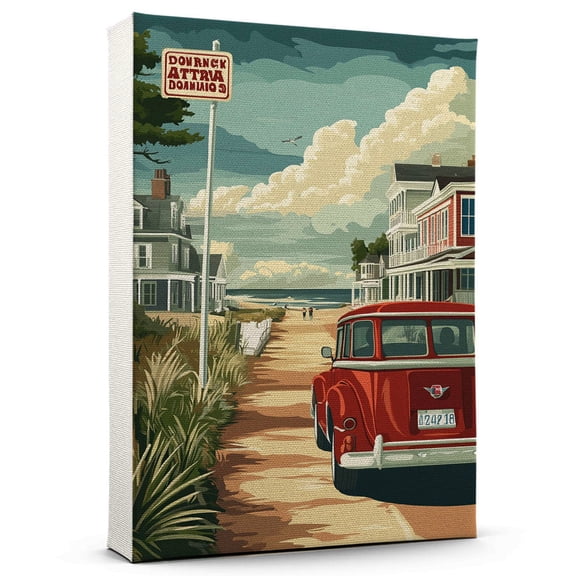 Delaware Vintage Travel Canvass, Delaware Canvas Wall Art, Delaware Canvas Wall Art, Delaware Wall Art Picture Print Decor - 105AZ378