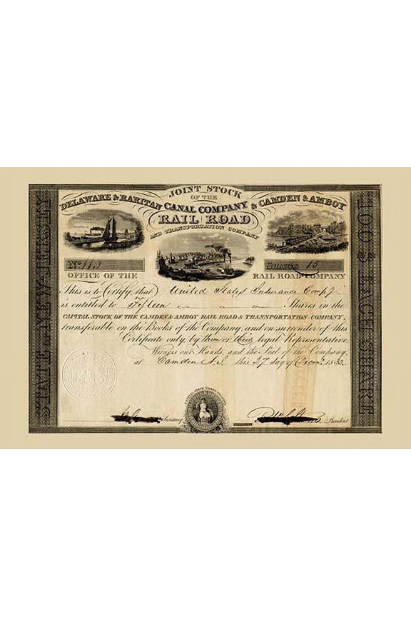 Delaware and Raritan Canal Company- Fine Art Canvas Print (20" x 30")