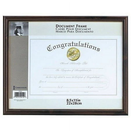 Delaware pine-look certificate 11x8 5 frame w gold moulding accent - 8.5x11