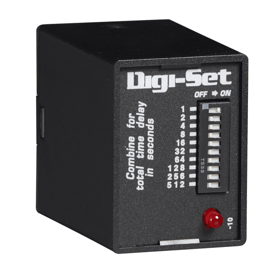 Delay-On-Make Timer, 120VAC Input, Digi-set, DPDT 10Amps, 8-Pin Octal plug-in