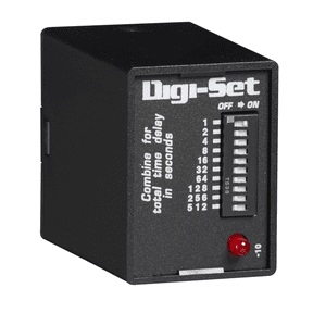 Delay-On-Make Timer, 120VAC Input, Digi-set, DPDT 10Amps, 8-Pin Octal plug-in