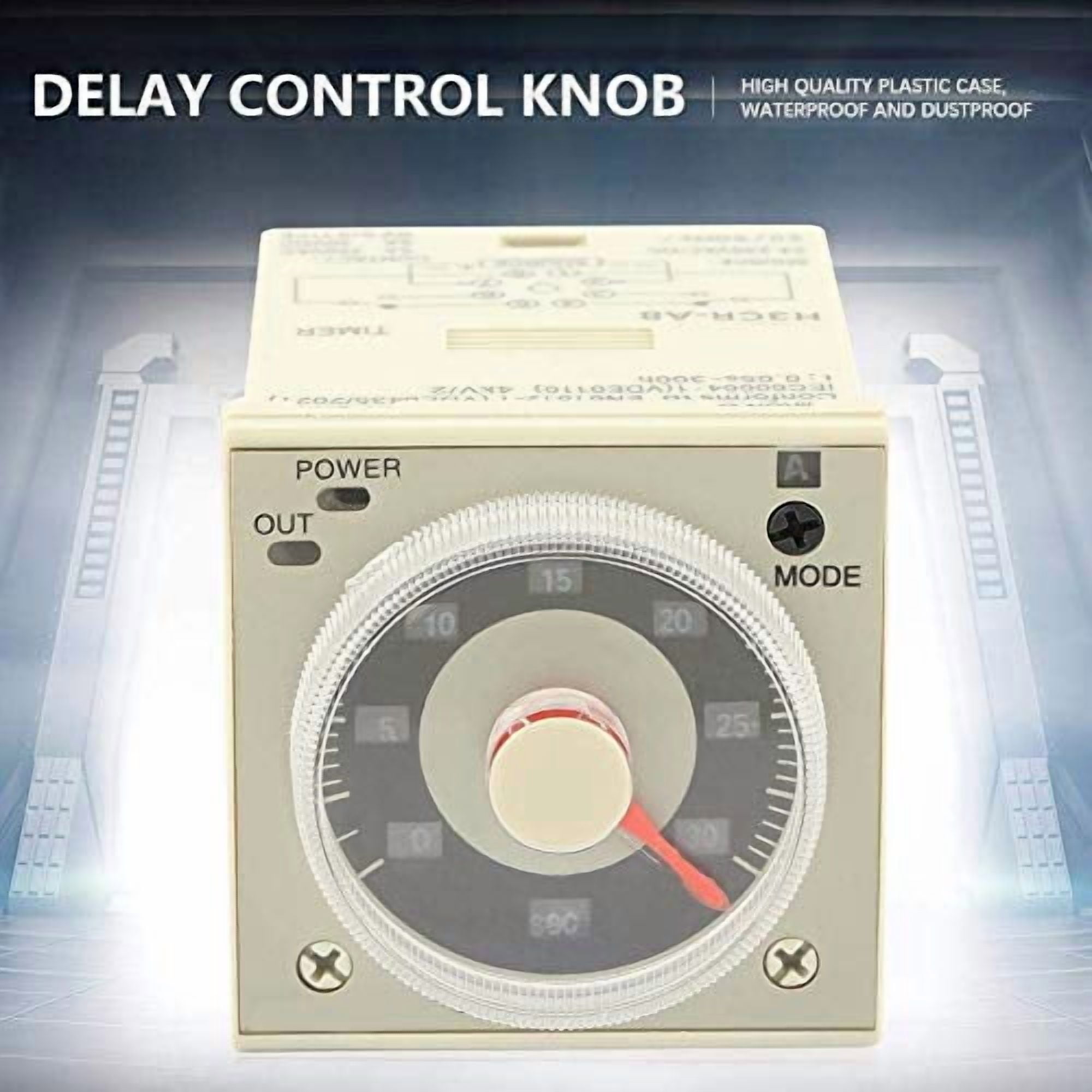 Delay Timer Relay, H3CR-A8 Delay Timer Relay 1.2S-300H Knob Control ...