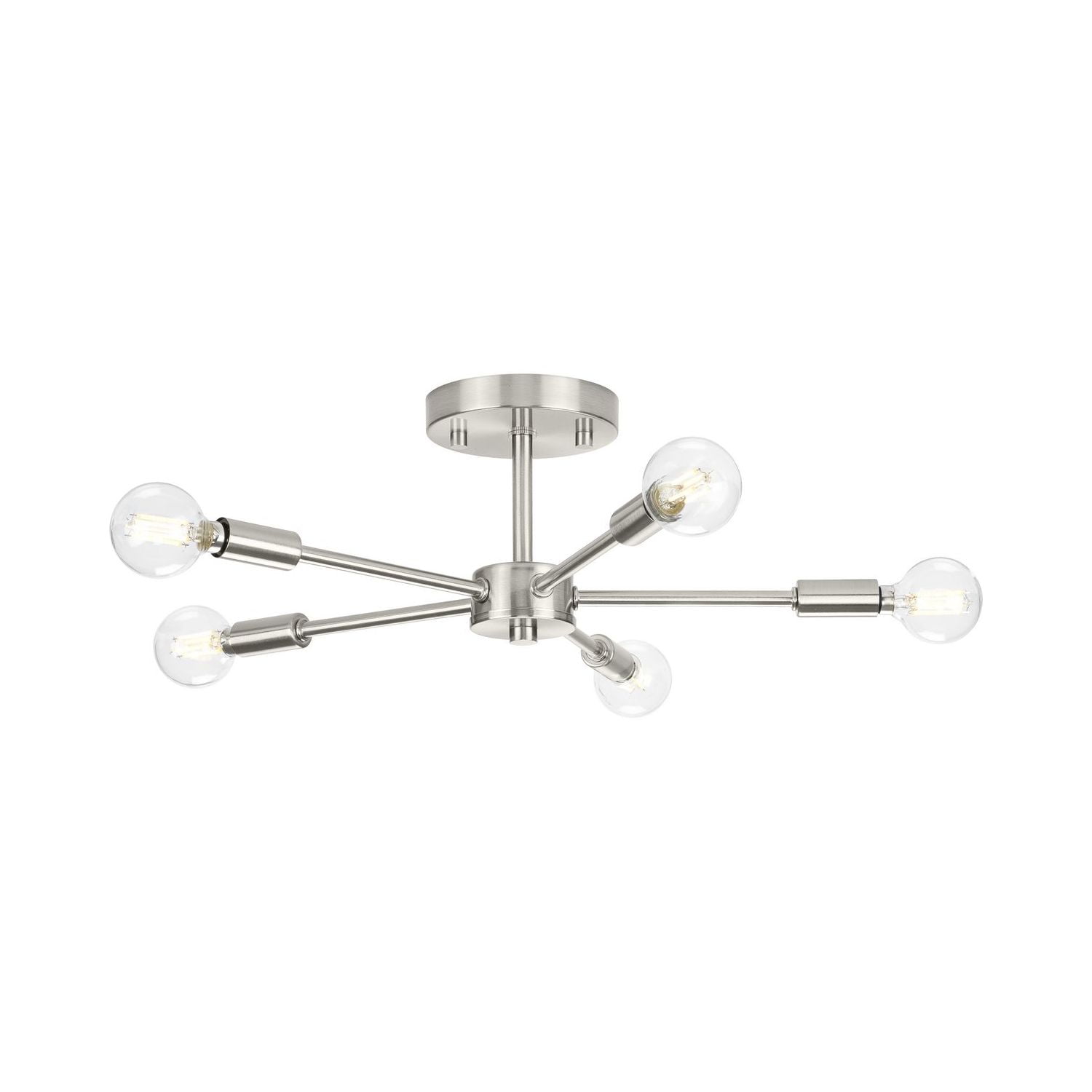 Delayne 16'' Brushed Nickel 5-Light Semi-Flush Mount