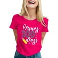 thumbnail image 1 of Delayuji 100 Days of School Shirt Women Teacher Tshirts Happy 100Th Days Shirt Celebration Appreciation Pink Xxxl Polyester,Spandex Short Sleeve Shirts for Women, 1 of 5