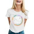 thumbnail image 1 of Delayuji 100 Days of School Shirt Women Teacher Tshirts Happy 100Th Days Shirt Celebration Appreciation White M Polyester,Spandex Short Sleeve Shirts for Women, 1 of 5