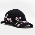 thumbnail image 1 of Delayuji Baseball Cap for Men And Women Floral Embroidery Peaked Cap Sun Hat Baseball Cap Visor Unisex Black One size, 1 of 2