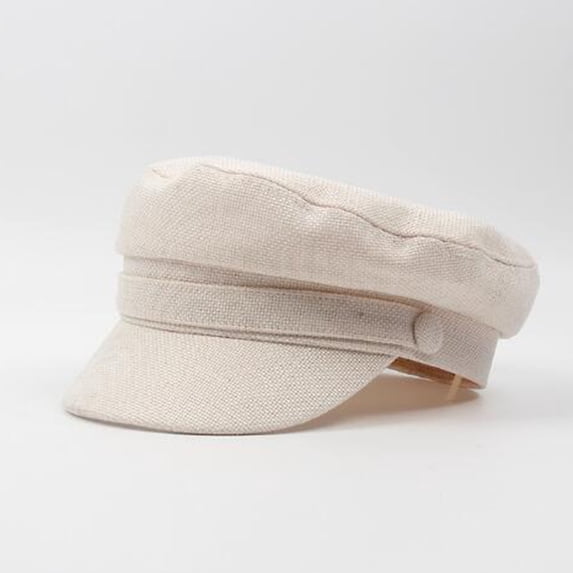 Delayuji Beret Fisherman Hat Adjustable Classic British Solid Cotton Versatile Casual Plain Caps Women