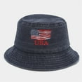 thumbnail image 1 of Delayuji Bucket Hat For Women Men Summer Amarican Flag Printed Beach Fishing Hat Sun Hat Outdoor Unisex Navy One Size, 1 of 7