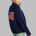 thumbnail image 1 of Delayuji Cardigan Sweaters For Women American Flag Print Cardigan Sweaters Y2k Long Sleeve Open Front Button Down Cardigans USA Flag Knit Sweater, 1 of 1