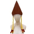 thumbnail image 1 of Delayuji Double Ponytail Hat Women Bavarian Dough Braid Costume Dress Hat Adjustable One Size Cosplay Carnival Oktoberfest Party Decorative Braid Hat, 1 of 4