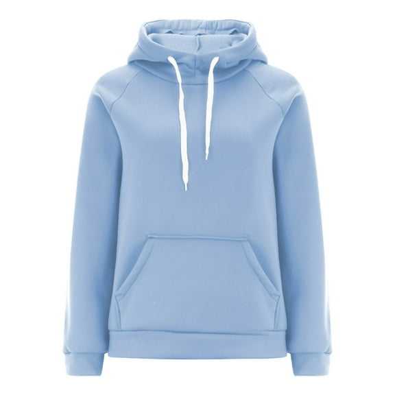 Delayuji Fashion A simple, casual, fashionable and versatile hooded sweatshirt for women in solid colors