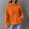thumbnail image 1 of Delayuji Fashion Ladies' loose pullover hooded long-sleeved sweatshirt with drawstring pocket hoodie top, 1 of 5