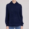 thumbnail image 1 of Delayuji Fashion Long-sleeved pocket hoodie with drawstring and checkered fabric for women in autumn and winter, 1 of 4