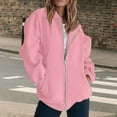 thumbnail image 1 of Delayuji Fashion Women's Sweatshirt Jacket Long Sleeve Solid Color Casual Loose Coat, 1 of 5