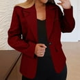 thumbnail image 1 of Delayuji Petite Blazers for Women Women Blazers for Work Casual Womens Casual Front Long Sleeve Lapel Collar Button Work Business Jacket RD1 L, 1 of 8