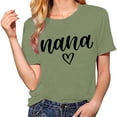 thumbnail image 1 of Delayuji Shirts for Women Shirt Heart Printed Casual Short Sleeve Tee Top Green Xl Polyester,Spandex Short Sleeve Shirts for Women, 1 of 5