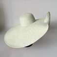 thumbnail image 1 of Delayuji Straw hat Women Oversized Wide Brim Foldable Chin Strap Windproof UV Protection Sweat Wicking Beach hat Hiking Sun Hats Fisherman Summer Hat, 1 of 3