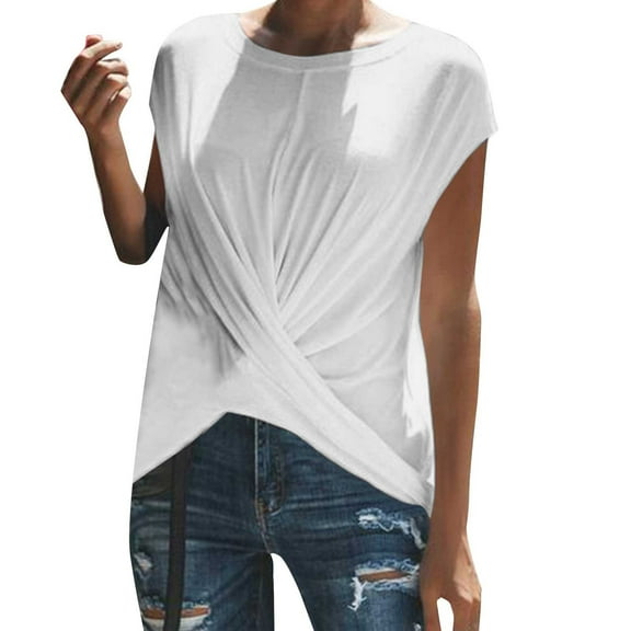Delayuji Summer Casual Women's Short Sleeved V Neck Shirt White Xxxxxl Polyester,Spandex Short Sleeve Shirts for Women