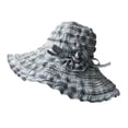 thumbnail image 1 of Delayuji Sun Hat For Women Pleated 3D Decor Floppy Wide Brim Quick Dry Packable UV Protection Women Vacation Travel Stylish beach hat Portable Outdoor Hat, 1 of 2