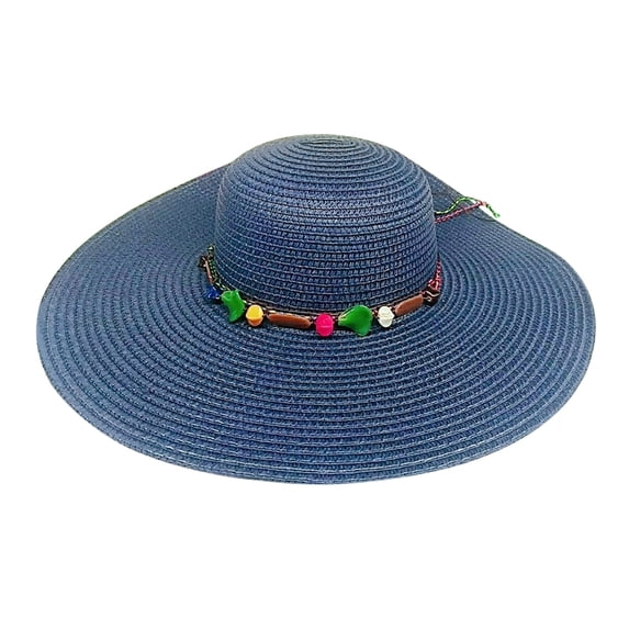 Delayuji Sunshade Hat Women Korean Large Brim Rhinestone Decor Foldable UV Protection Summer Vacation Travel Stylish Beach hat Outdoor Fashion Hat