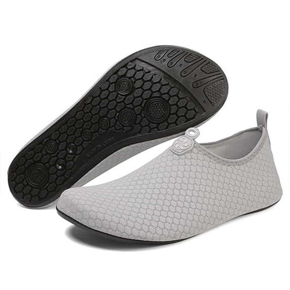 Delayuji Water Socks Women Quick Dry Non Slip Thin Soft Sole Foldable Portable Aqua Shoes Elastic Fit For Beach Pool Fishing Outdoor Water Activities Outdoor Socks Grey,C