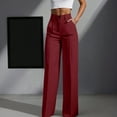 thumbnail image 1 of Delayuji Women's Business Pants High Waisted Dress Pants Casual Straight Wide Leg Work Business Pants Suit Pants, 1 of 5