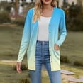 thumbnail image 1 of Delayuji Women’s Cardigan Lightweight Soft Knit Gradient Color Long Sleeve Open Front Coat Cardigan For Women Spring Outfit, 1 of 6