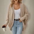 thumbnail image 1 of Delayuji Women's Cardigan Sweaters Oversized Chunky Knit Wrap Batwing Open Front Cardigan Outerwear Coat Spring Fall, 1 of 2