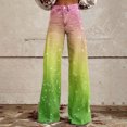 thumbnail image 1 of Delayuji Women's Casual Loose Wide Leg Pants Gradient Color White Point Printed With Pockets, 1 of 7