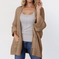 thumbnail image 1 of Delayuji Women's Oversized Cardigan Sweater Open Front Knit Cardigan Outwear With Pockets, 1 of 4