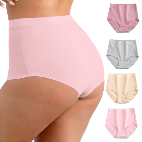 Delayuji Women's Panties Solid Color Patchwork Underpants High Waisted Womens Underwear