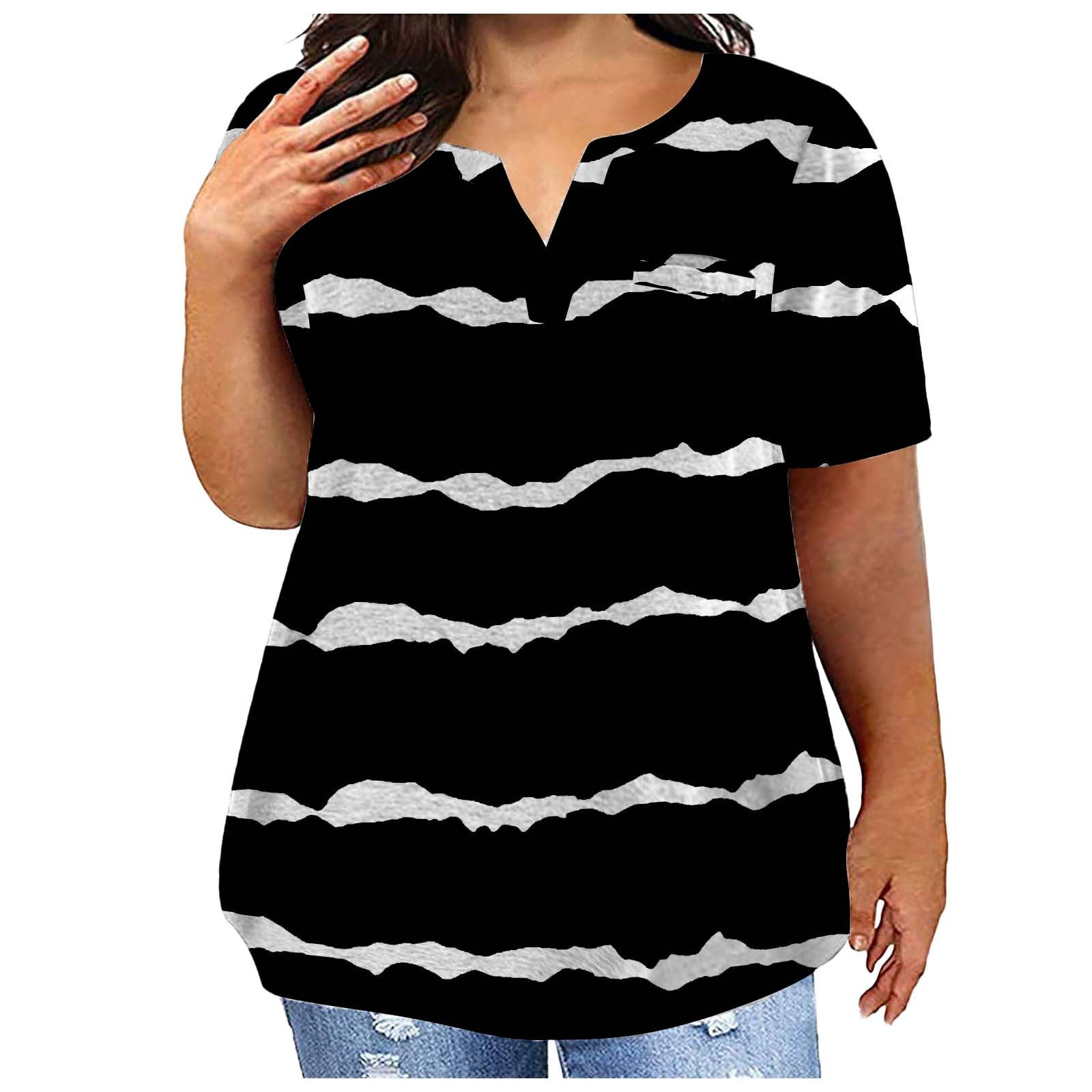 POL V-Neck Short Sleeve Washed Womens T-Shirt Outseam