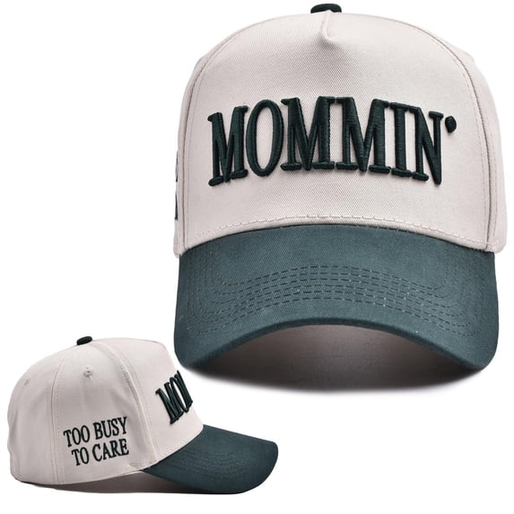 Delayuji Women's Trucker Hat Retro Two Tone Ponytail Baseball Cap Embroidered Adjustable Hat Great Present For Mom & Women Blackish Green One Size