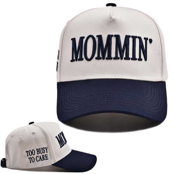 Delayuji Women's Trucker Hat Retro Two Tone Ponytail Baseball Cap Embroidered Adjustable Hat Great Present For Mom & Women Navy One Size