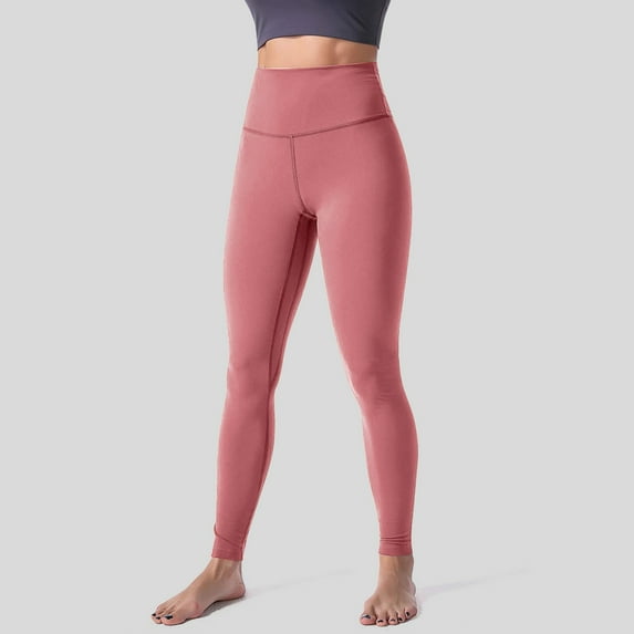 Delayuji Women's Yoga Legging Pants Solid Color Fashion Casual Sports Hip Lifting High Waist Elastic Tight Yoga Pants