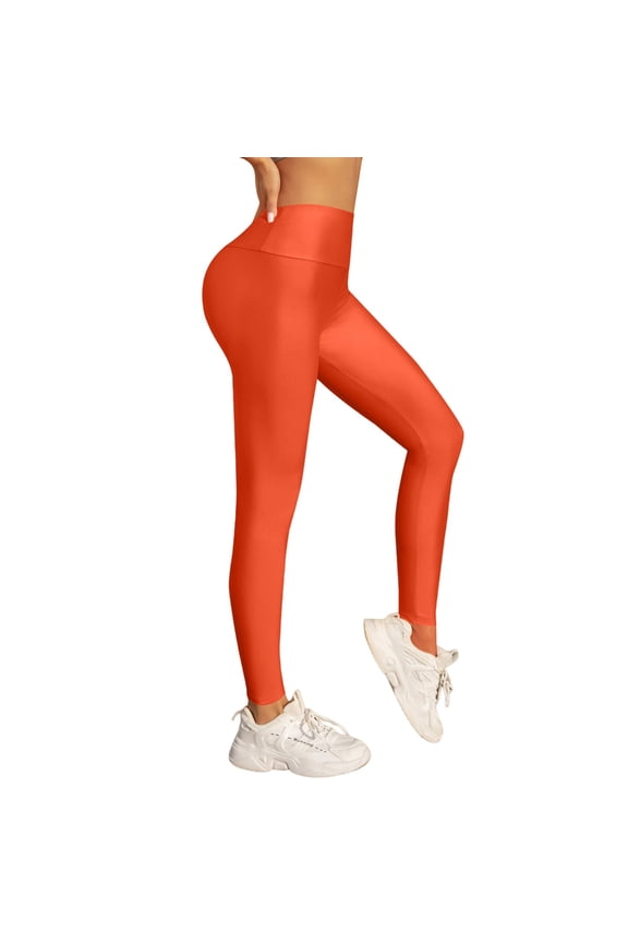 Women's Yoga Legging Sports Slim Fit Yoga Pants Nylon High Waisted Glossy Leggings