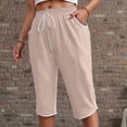 thumbnail image 1 of Delayuji Womens Capri Pant Loose Fit Casual High Waisted Lightweight Baggy Yoga Pants With Pockets Summer, 1 of 5
