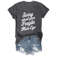 thumbnail image 1 of Delayuji Womens Fashion Workout T Shirts Athletic Plus Size Tops Summer Trendy Clothes 2025 Short Sleeve Spring Tee Gray L Cotton Short Sleeve Shirts for Women, 1 of 7