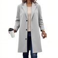 thumbnail image 1 of Delayuji Womens Long Wool Coat Double Breasted Trench Button Down Coats Winter Clothes Wool Coat Spring Work Long Wool Coat Overcoat, 1 of 4