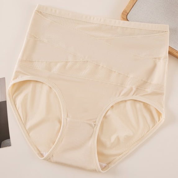 Delayuji Womens Panties High Waisted Loose Comfortable Cotton Elastic Panties Underwear