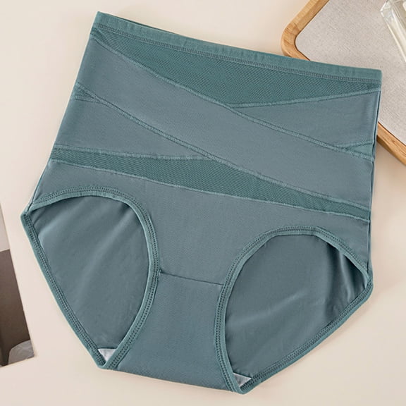 Delayuji Womens Panties High Waisted Loose Comfortable Cotton Elastic Panties Underwear