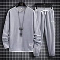 thumbnail image 1 of Delayuji Womens Solid Color Sweatshirt and Sweatpants Casual Fashion Round Neck Top and Sweatpants 2 Piece Set Sweatsuits Loungewear Spring Outfits M-5XL, 1 of 8