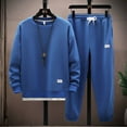thumbnail image 1 of Delayuji Womens Solid Color Sweatshirt and Sweatpants Casual Fashion Round Neck Top and Sweatpants 2 Piece Set Sweatsuits Loungewear Spring Outfits M-5XL, 1 of 8