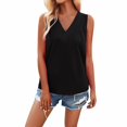 thumbnail image 1 of Delayuji Womens Tank Tops Sleeveless Blouses Business Casual Tank Shirts V Neck Summer Basic Camisole Black L Nylon,Spandex Spring Tops for Women, 1 of 9