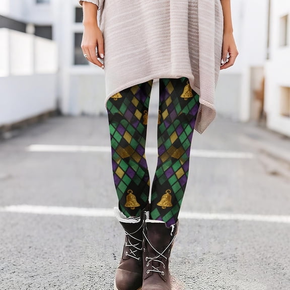 Delayuji Womens Yoga Leggings Casual Yoga High Waist Pants Tights St. Patricks Day's Printed Legging Pants