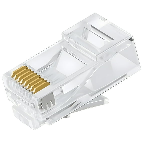 Delcast 100pcs RJ45 Modular Plug CAT5E Network Cable Connector Plug 8P8C