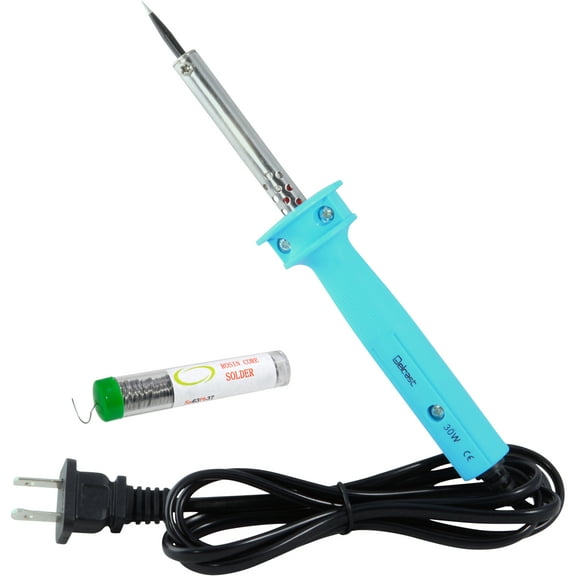 Delcast 30W Precision Tip Soldering Iron with 0.8mm Rosin Core Solder (12.5g Tube)