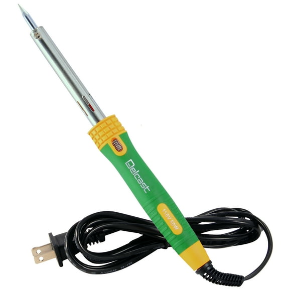 Delcast 60W Pencil Tip Soldering Iron with Power Indicator and Ergonomic Insulated Handle for Electronics Repair, Workshop and Hobby Use