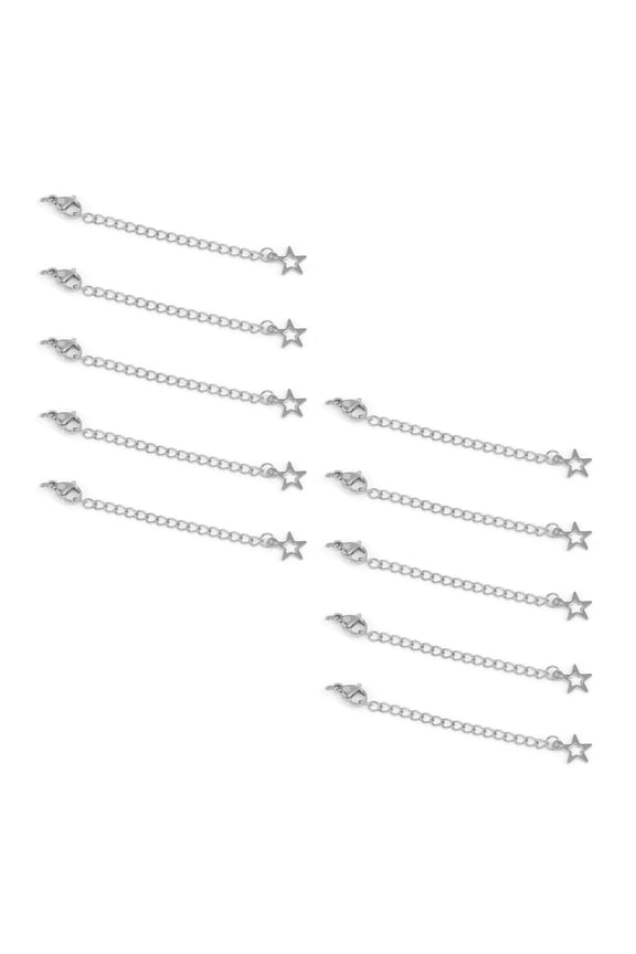 Delciate Crafted Stainless Steel Tail Chains Handy Stainless Steel 5cm Extension Tail Chain for Jewelry