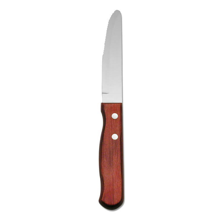 KitchenCrusader KI3252011 Round Tip Wood Handle Steak Knives